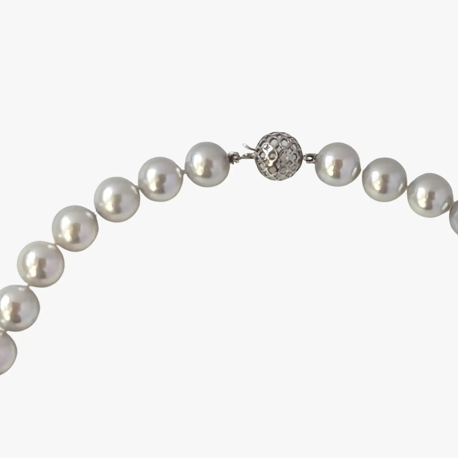 9.0-9.5mm Blue Round Akoya Pearl Necklace - Marina Korneev Fine Pearls