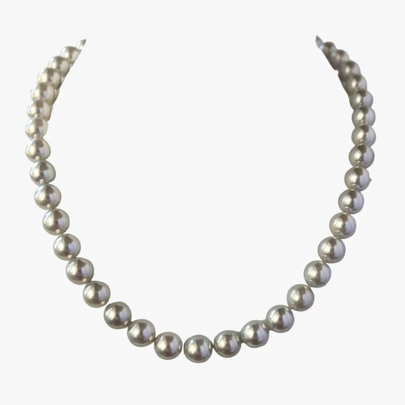 9.0-9.5mm Blue Round Akoya Pearl Necklace - Marina Korneev Fine Pearls