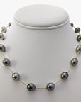 9-10mm Drops Tahitian Pearl Station Necklace - Marina Korneev Fine Pearls