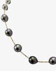 9-10mm Drops Tahitian Pearl Station Necklace - Marina Korneev Fine Pearls