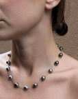 9 - 10mm Drops Tahitian Pearl Station Necklace - Marina Korneev