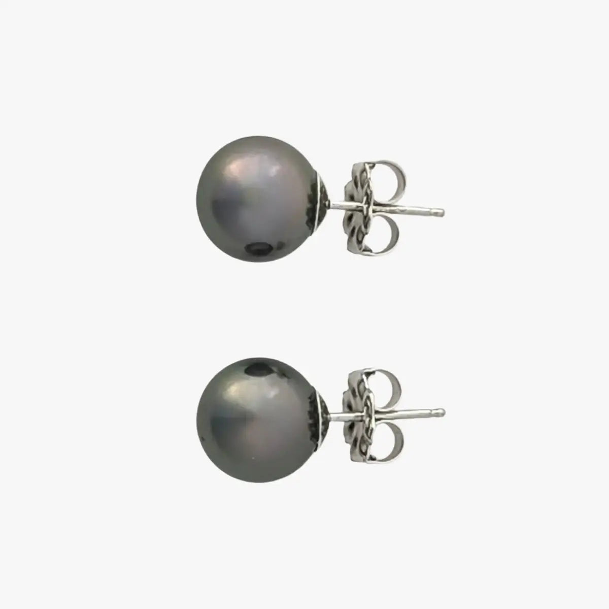 9-10mm Purple Cherry Tahitian Pearl Stud Earrings - Marina Korneev Fine Pearls