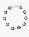 9 - 10mm Tahitian Pearl Station Tin Cup Chain Bracelet - Marina Korneev