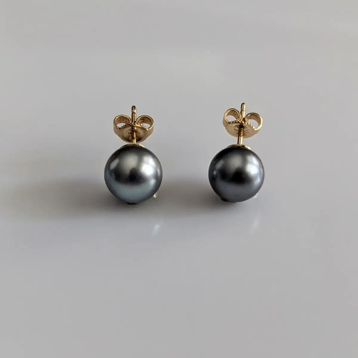 9-10mm Tahitian Pearl Stud Earrings - Marina Korneev Fine Pearls