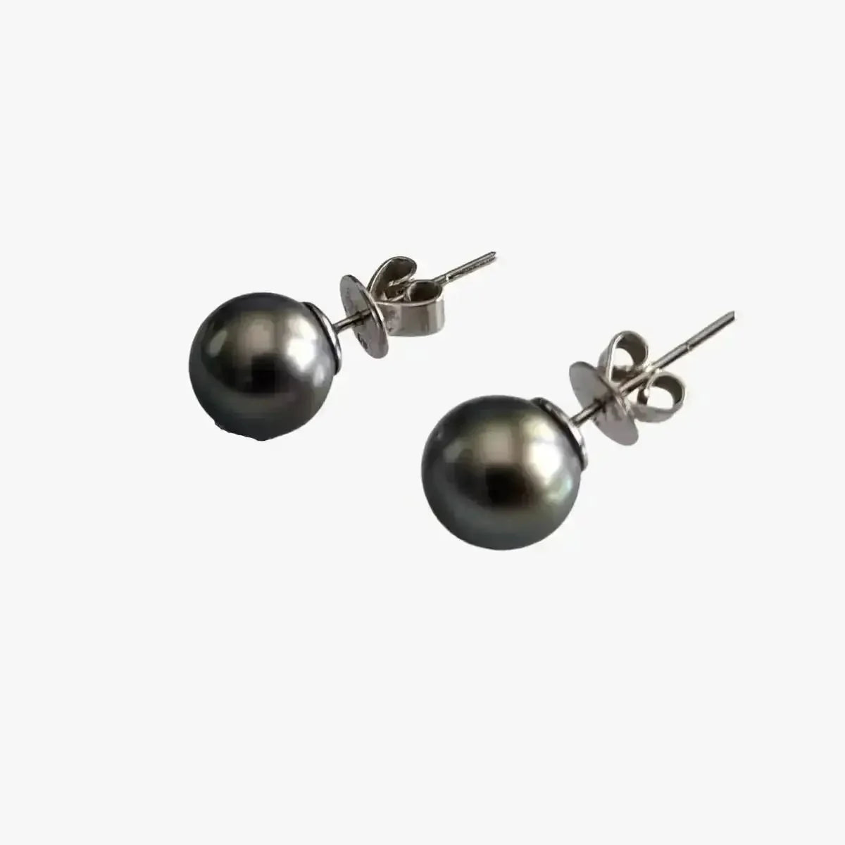 9 - 10mm Tahitian Pearl Stud Earrings - Marina Korneev