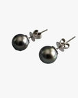 9 - 10mm Tahitian Pearl Stud Earrings - Marina Korneev