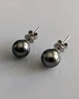 9 - 10mm Tahitian Pearl Stud Earrings - Marina Korneev