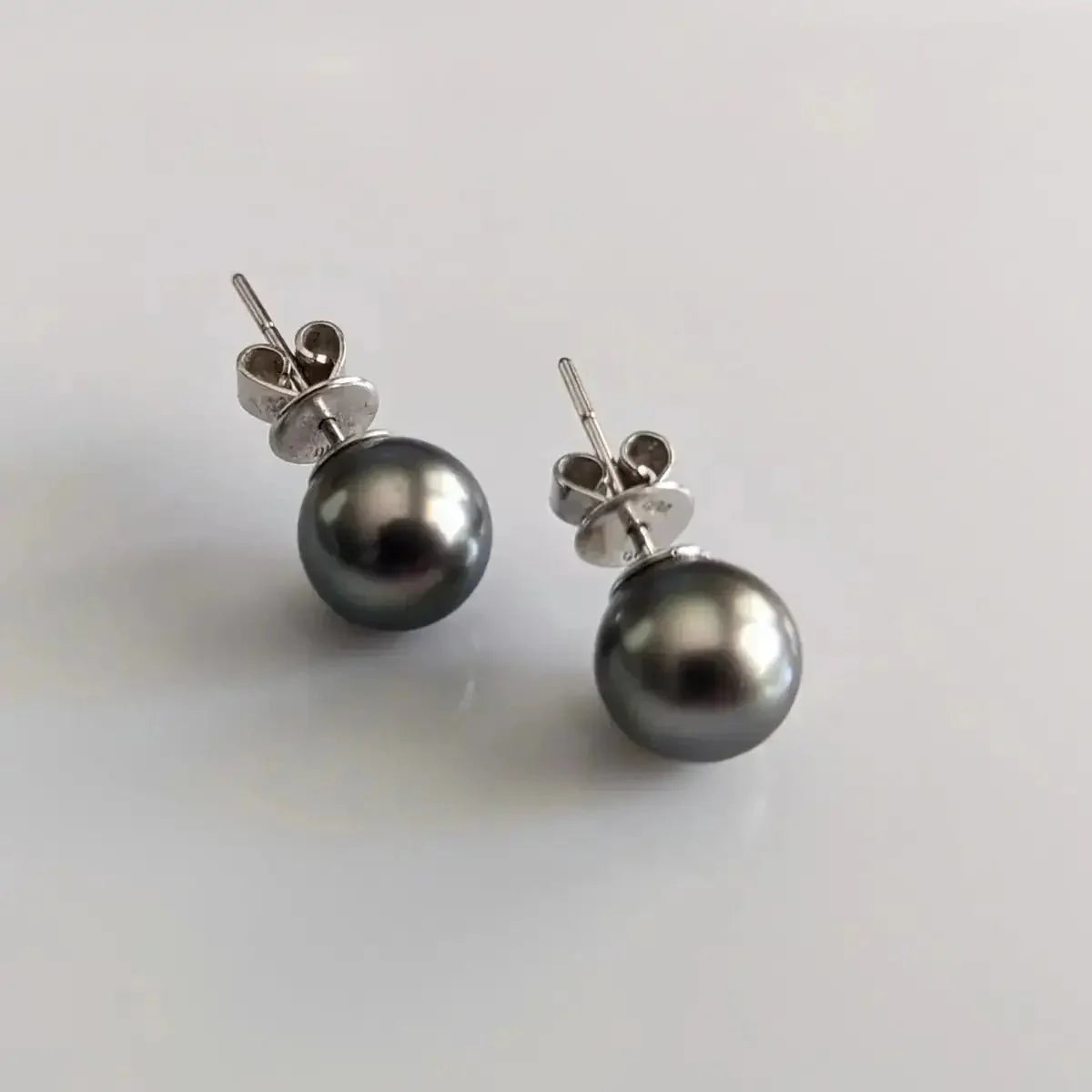 9 - 10mm Tahitian Pearl Stud Earrings - Marina Korneev