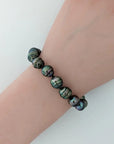 9-10mm Wonderful Peacock Circled Tahitian Pearl Bracelet - Marina Korneev Fine Pearls