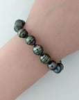 9-10mm Wonderful Peacock Circled Tahitian Pearl Bracelet - Marina Korneev Fine Pearls