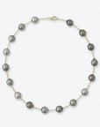 9 - 10mm Drops Tahitian Pearl Station Necklace Elegant Necklaces by Marina Korneev