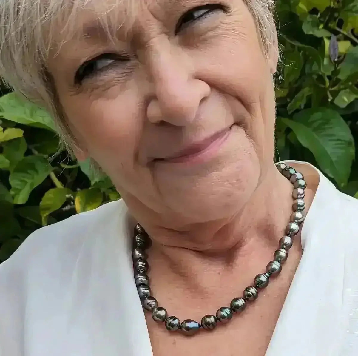 9 - 11mm Circled Tahitian Pearl Necklace - Marina Korneev