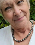 9 - 11mm Circled Tahitian Pearl Necklace - Marina Korneev