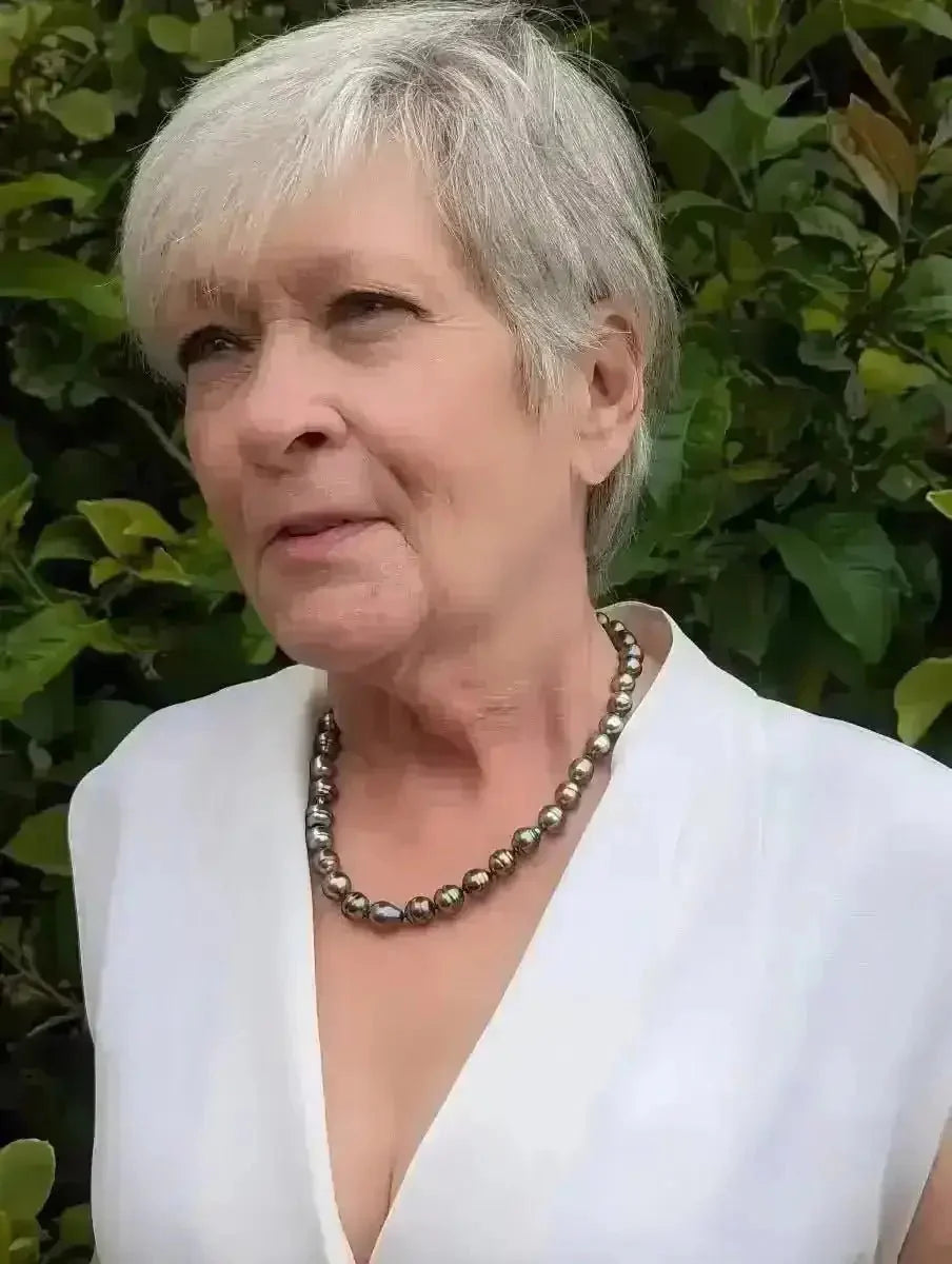 9 - 11mm Circled Tahitian Pearl Necklace - Marina Korneev