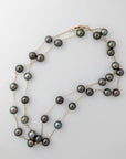 9-11mm EXCEPTIONAL Round Tahitian Pearl Station Long Necklace - Marina Korneev Fine Pearls