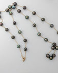 9-11mm EXCEPTIONAL Round Tahitian Pearl Station Long Necklace - Marina Korneev Fine Pearls