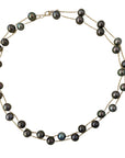 9 - 11mm EXCEPTIONAL Round Tahitian Pearl Station Long Necklace - Marina Korneev