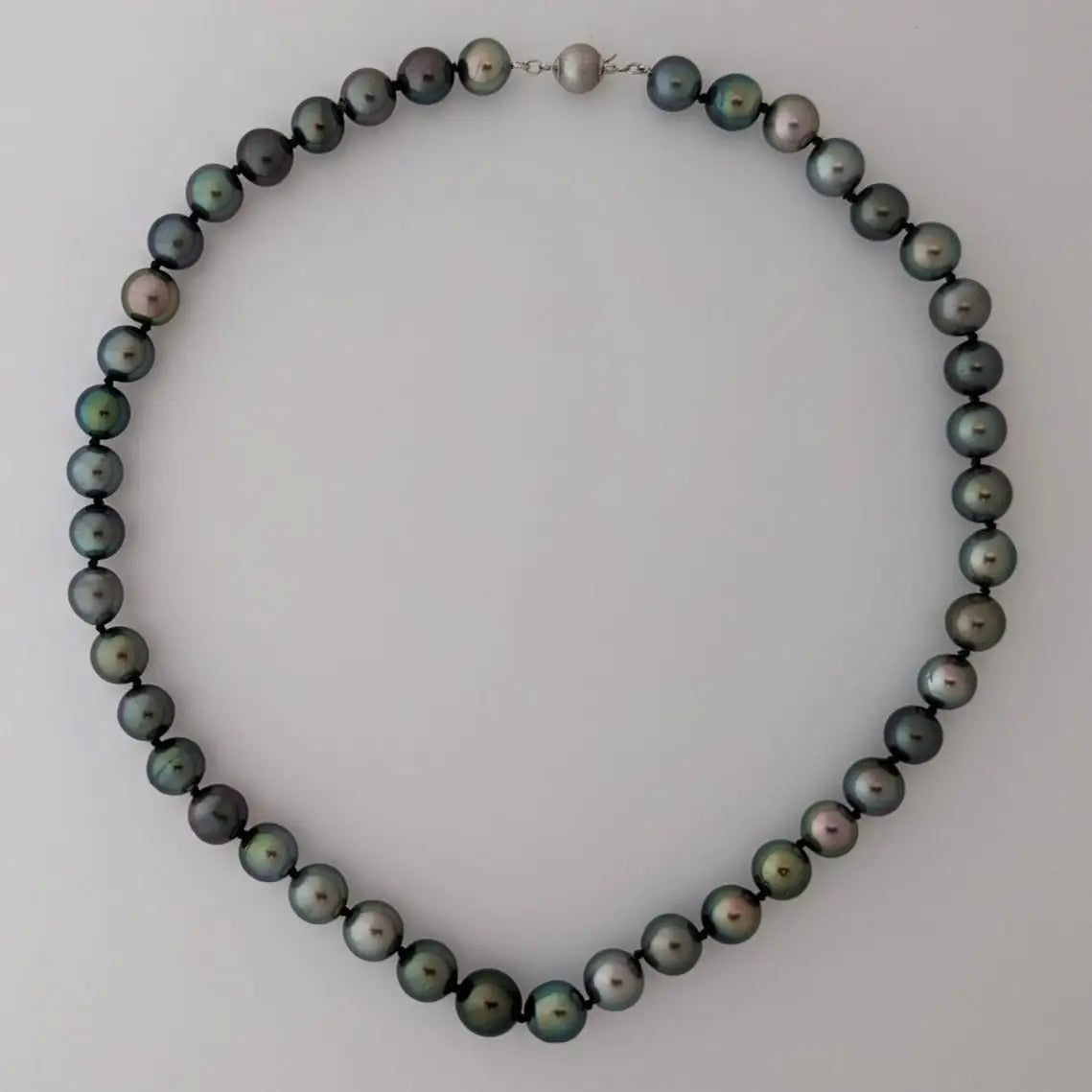 9-11mm Green Mix Tahitian Pearl Necklace - Marina Korneev Fine Pearls