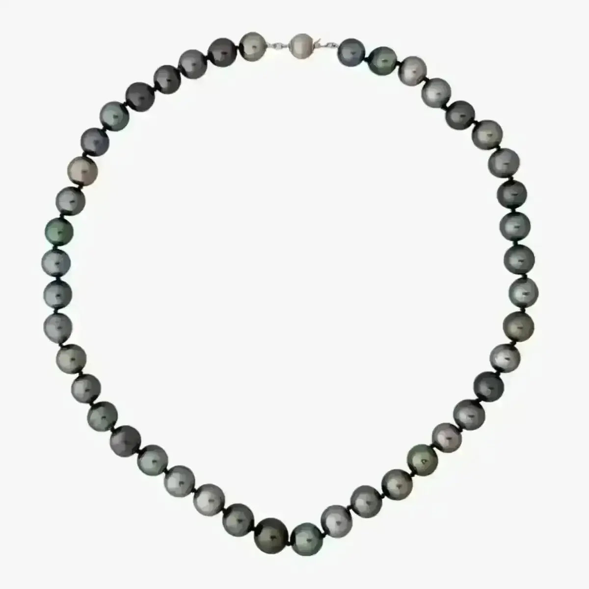 9 - 11mm Green Mix Tahitian Pearl Necklace - Marina Korneev