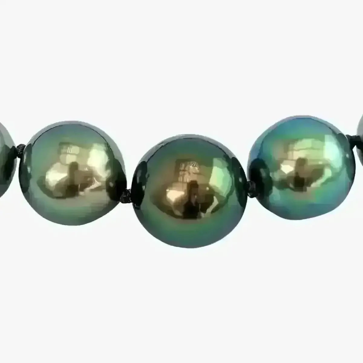9 - 11mm Green Mix Tahitian Pearl Necklace - Marina Korneev