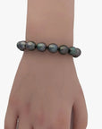 9 - 11mm Peacock Drops Tahitian Pearl Bracelet - Marina Korneev