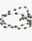 9-11mm Semi-Baroque Tahitian Pearl Station Long Necklace - Marina Korneev Fine Pearls