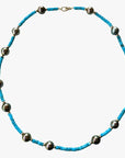 9-11mm Tahitian Pearl and Turquoise Necklace - Marina Korneev Fine Pearls