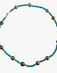 9-11mm Tahitian Pearl and Turquoise Necklace - Marina Korneev Fine Pearls