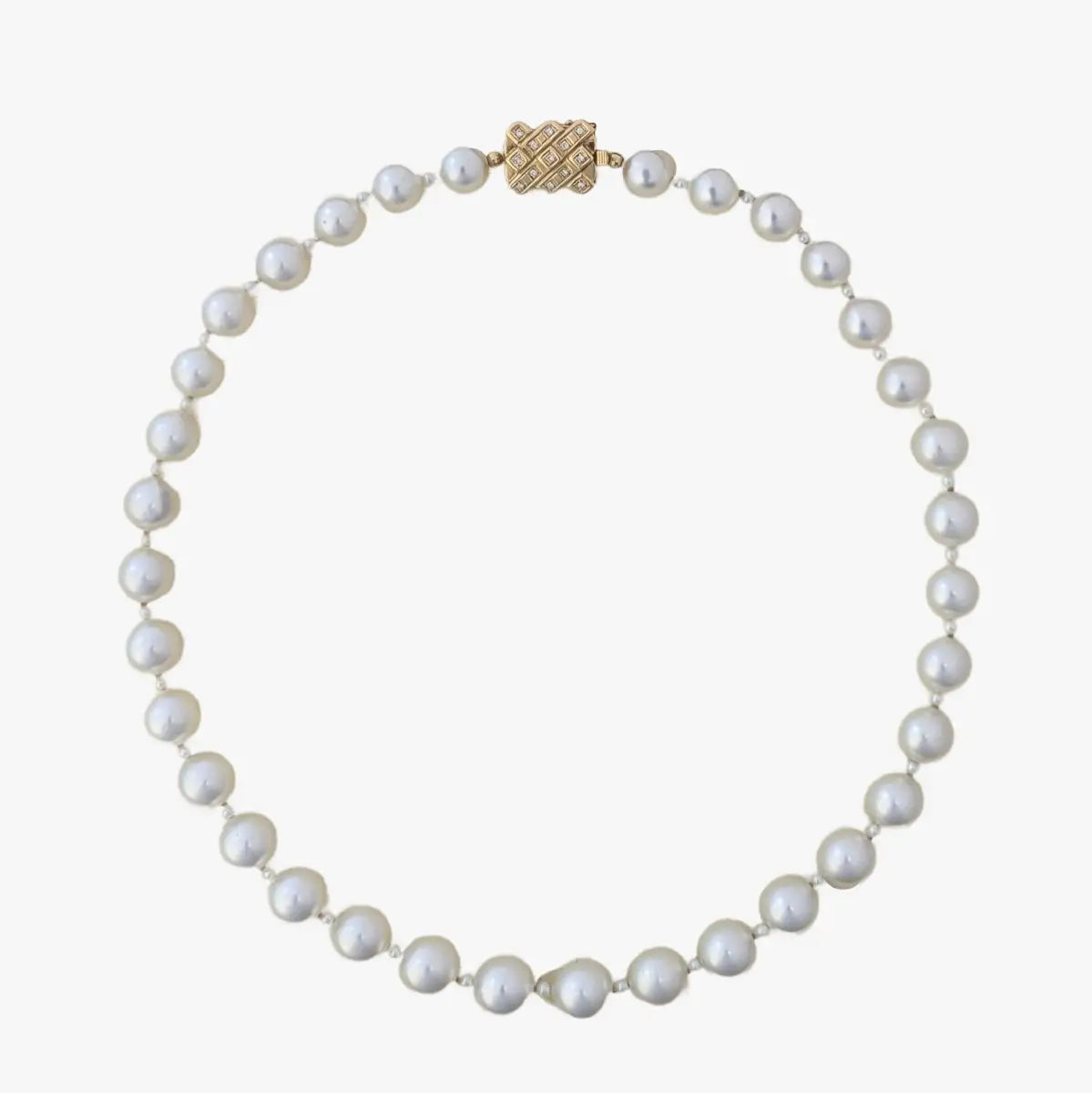 9 - 11mm White South Sea Pearl Necklace - Marina Korneev