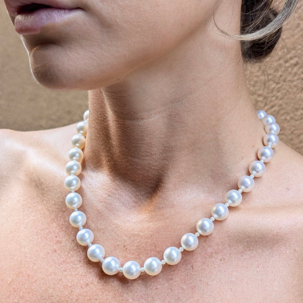 9 - 11mm White South Sea Pearl Necklace - Marina Korneev