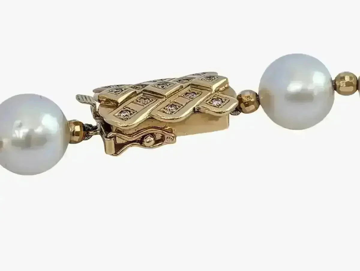 9 - 11mm White South Sea Pearl Necklace - Marina Korneev