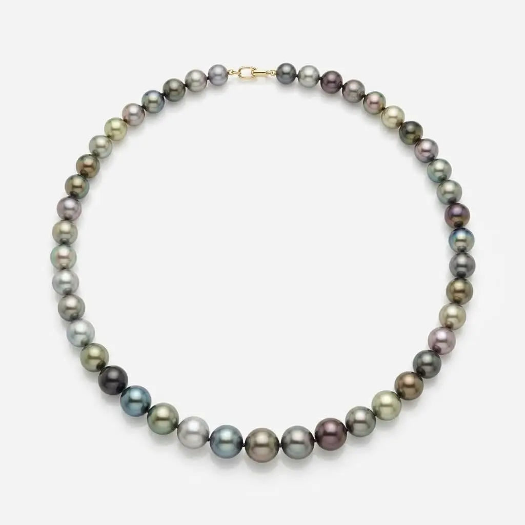 9 - 12mm Color Mix Tahitian Pearl Necklace Elegant Strands by Marina Korneev