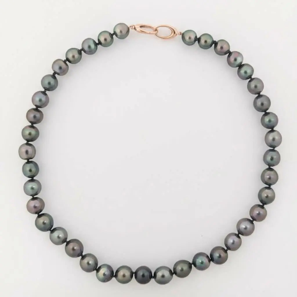 9 - 12mm Perfect Drops Tahitian Pearl Necklace Elegant Strands by Marina Korneev