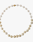 9-13mm Ombre Akoya and Golden South Sea Pearl Station Necklace - Marina Korneev FP