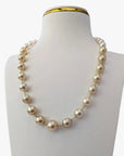 9-13mm Ombre Akoya and Golden South Sea Pearl Station Necklace - Marina Korneev FP