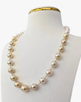 9-13mm Ombre Akoya and Golden South Sea Pearl Station Necklace - Marina Korneev FP