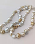 Harvest Strand: 9-19mm White & Golden South Sea Pearl Necklace - Marina Korneev Fine Pearls