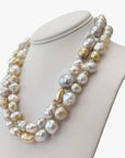 Harvest Strand: 9-19mm White & Golden South Sea Pearl Necklace - Marina Korneev Fine Pearls