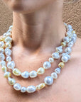 9 - 19mm Harvest Strand: White & Golden South Sea Pearl Necklace - Marina Korneev