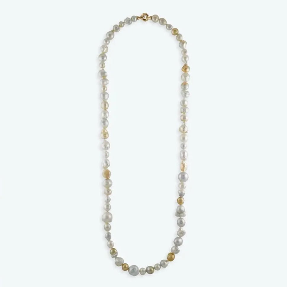 9 - 19mm Harvest Strand: White & Golden South Sea Pearl Necklace Elegant Strands by Marina Korneev