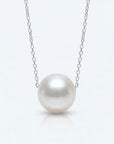 Japanese Akoya Pearl Solitaire Chain Necklace Elegant Necklaces by Marina Korneev