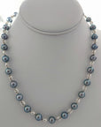 7.5-8.0mm Wire Wrap Dyed Akoya Pearl Necklace