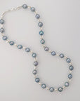7.5-8.0mm Wire Wrap Dyed Akoya Pearl Necklace