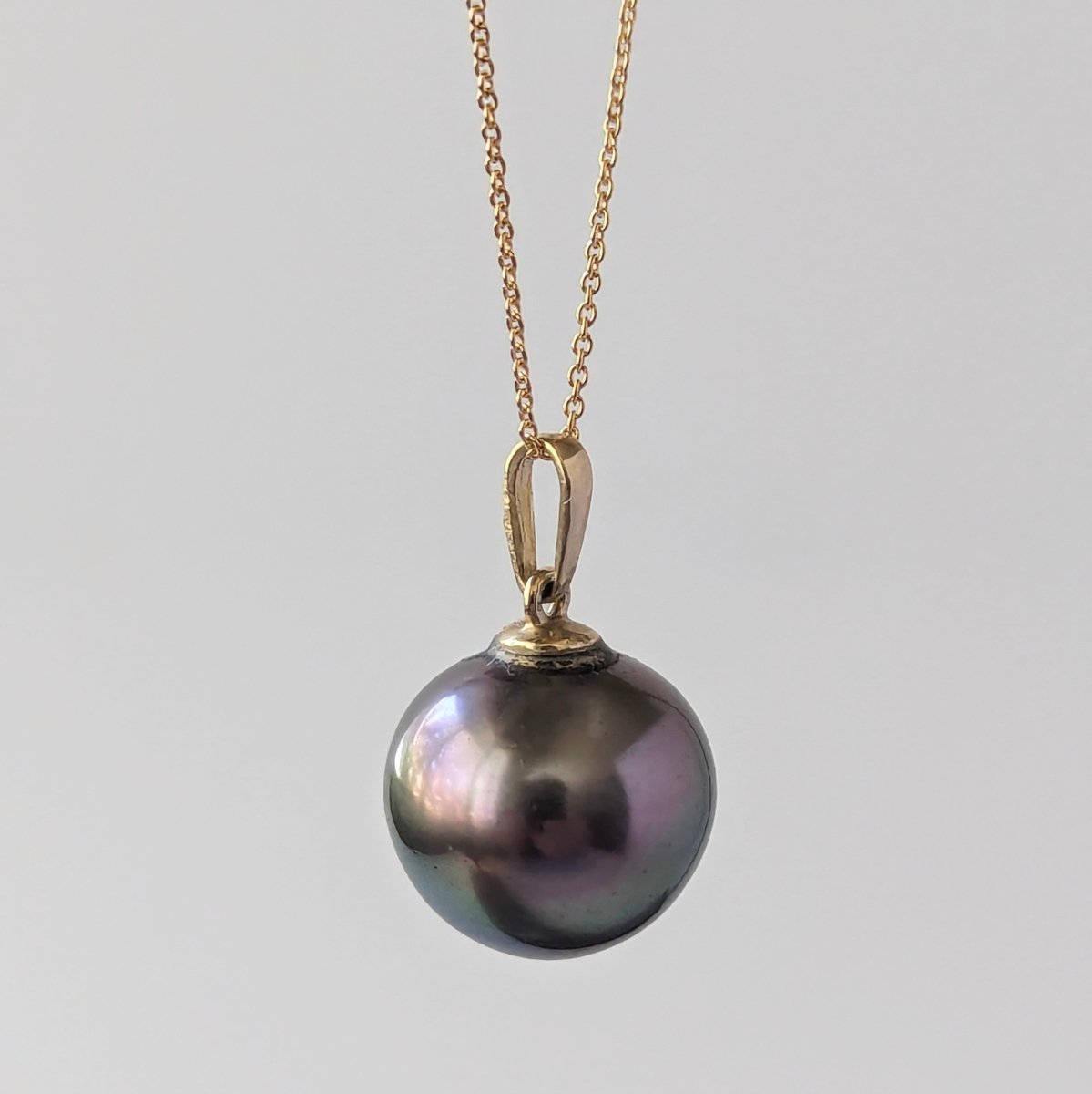 11 - 12mm Tahitian Pearl Pendant Elegant Pendants by Marina Korneev