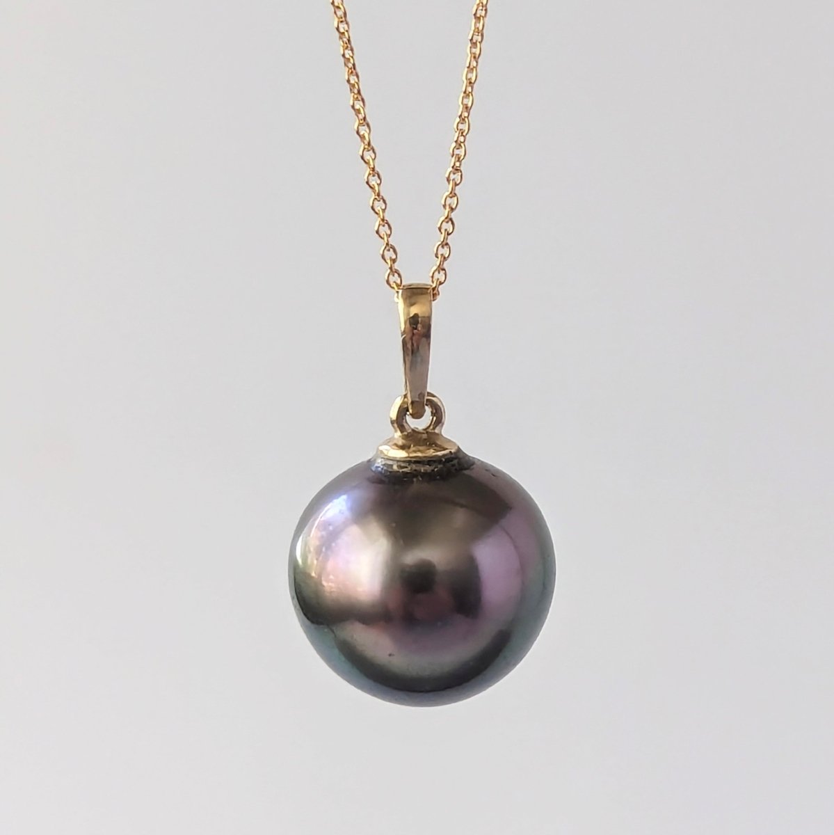 11 - 12mm Tahitian Pearl Pendant Elegant Pendants by Marina Korneev