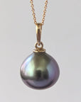 11 - 12mm Fat Drop Tahitian Pearl Pendant Elegant Pendants by Marina Korneev