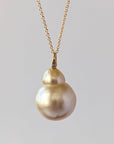 11 - 12mm Baroque Golden South Sea Pearl Pendant Elegant Pendants by Marina Korneev