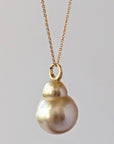 11 - 12mm Baroque Golden South Sea Pearl Pendant Elegant Pendants by Marina Korneev