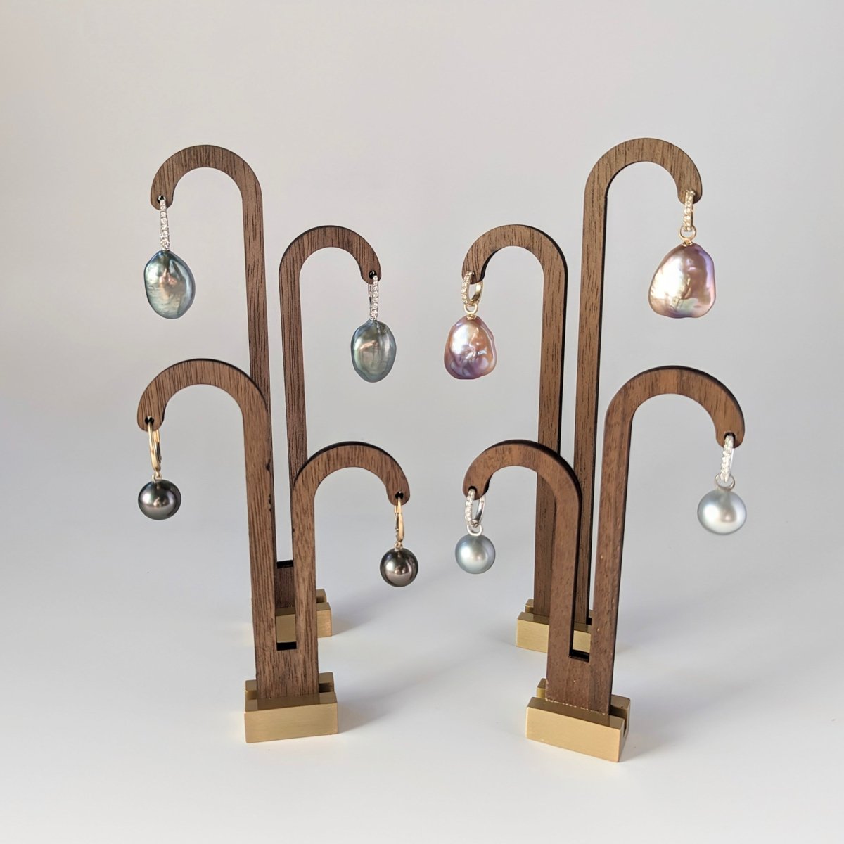 10 - 11mm Tahitian Pearl Dangle Lever - Back Earrings Elegant Earrings by Marina Korneev