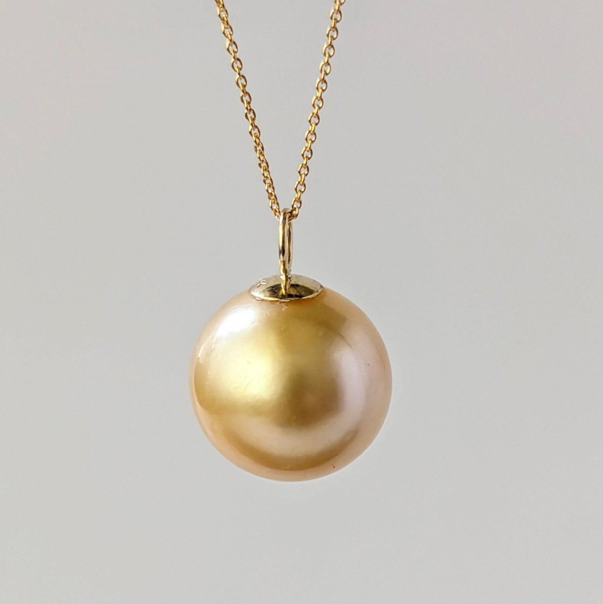 13 - 14mm Golden South Sea Pearl Pendant Elegant Pendants by Marina Korneev